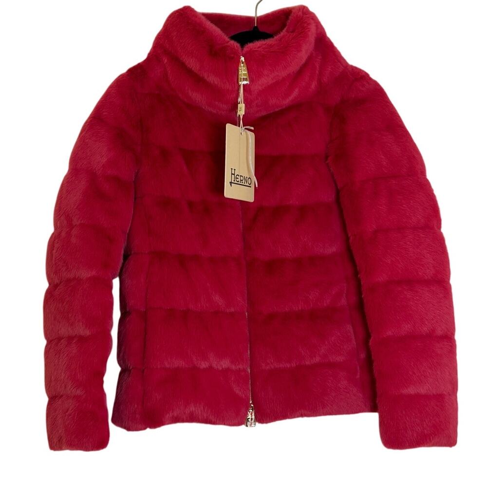 Herno NWT Faux fur down puffer jacket